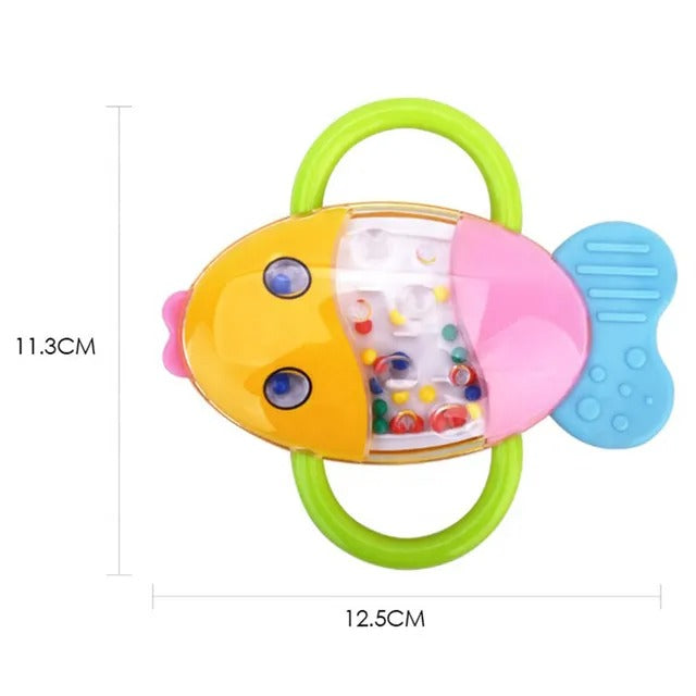 Goodway Baby Rattle Teether Toy With Beads & Dual Grip Handles