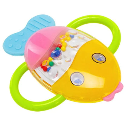 Goodway Baby Rattle Teether Toy With Beads & Dual Grip Handles
