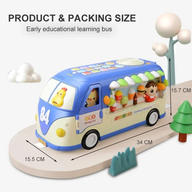 Goodway Kids Educational School Bus Toy With Music