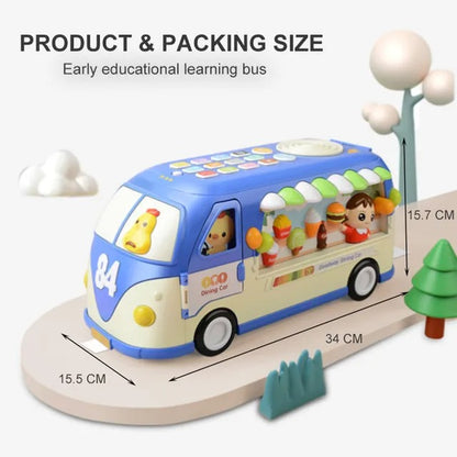 Goodway Kids Educational School Bus Toy With Music