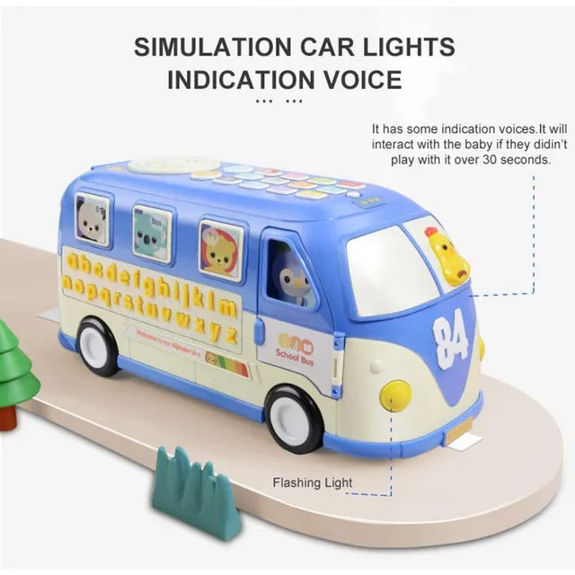Goodway Kids Educational School Bus Toy With Music