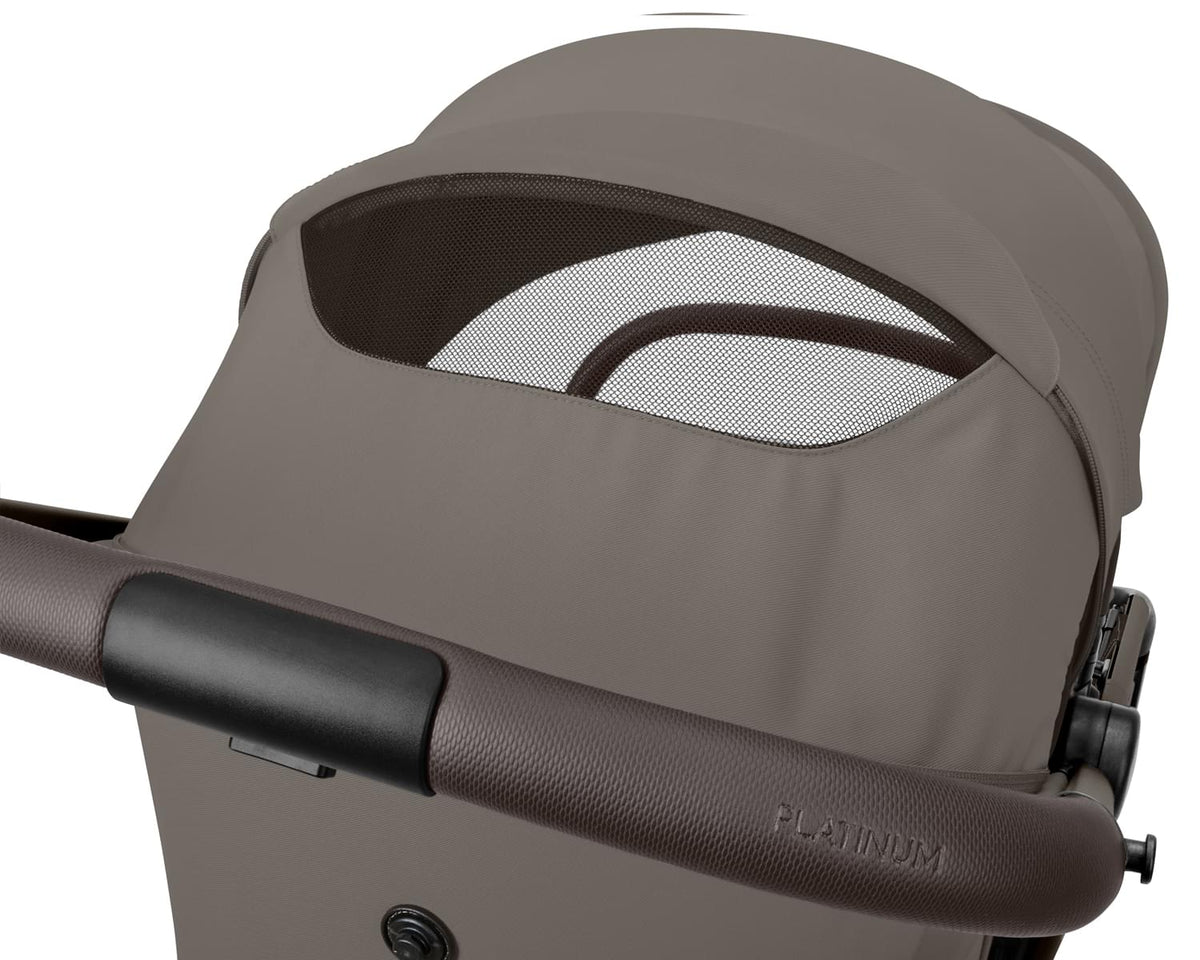 Kikkaboo - 2-in-1 Goya Stroller With Carrycot - Platinum Mocca