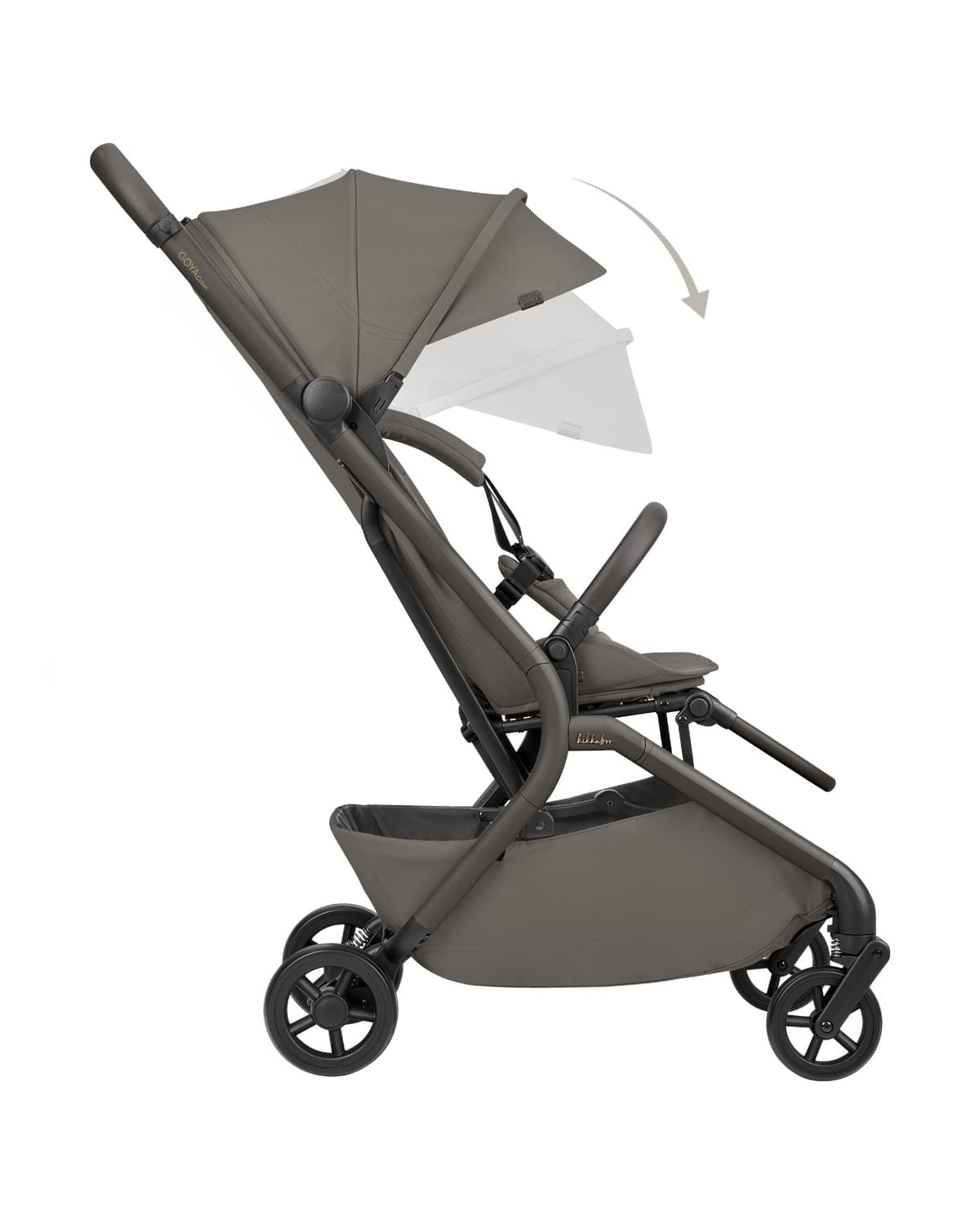 Kikkaboo - 2-in-1 Goya Stroller With Carrycot - Platinum Mocca
