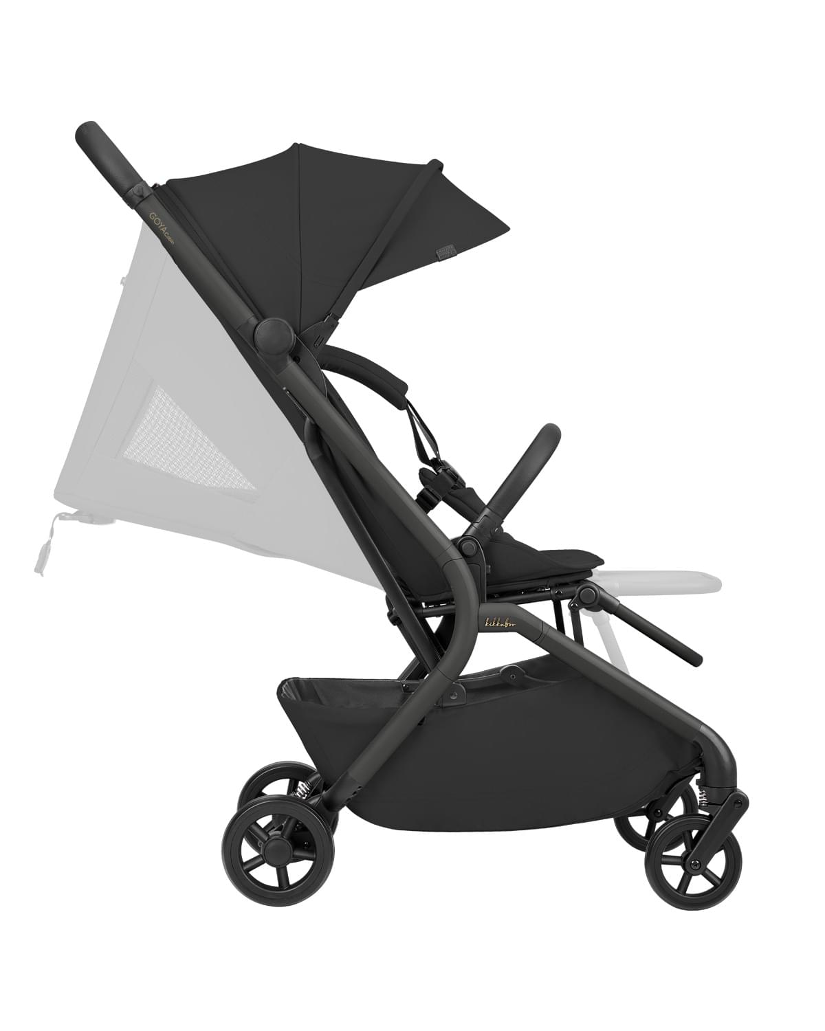 Kikkaboo - 2-in-1 Goya Stroller With Carrycot - Platinum Noir