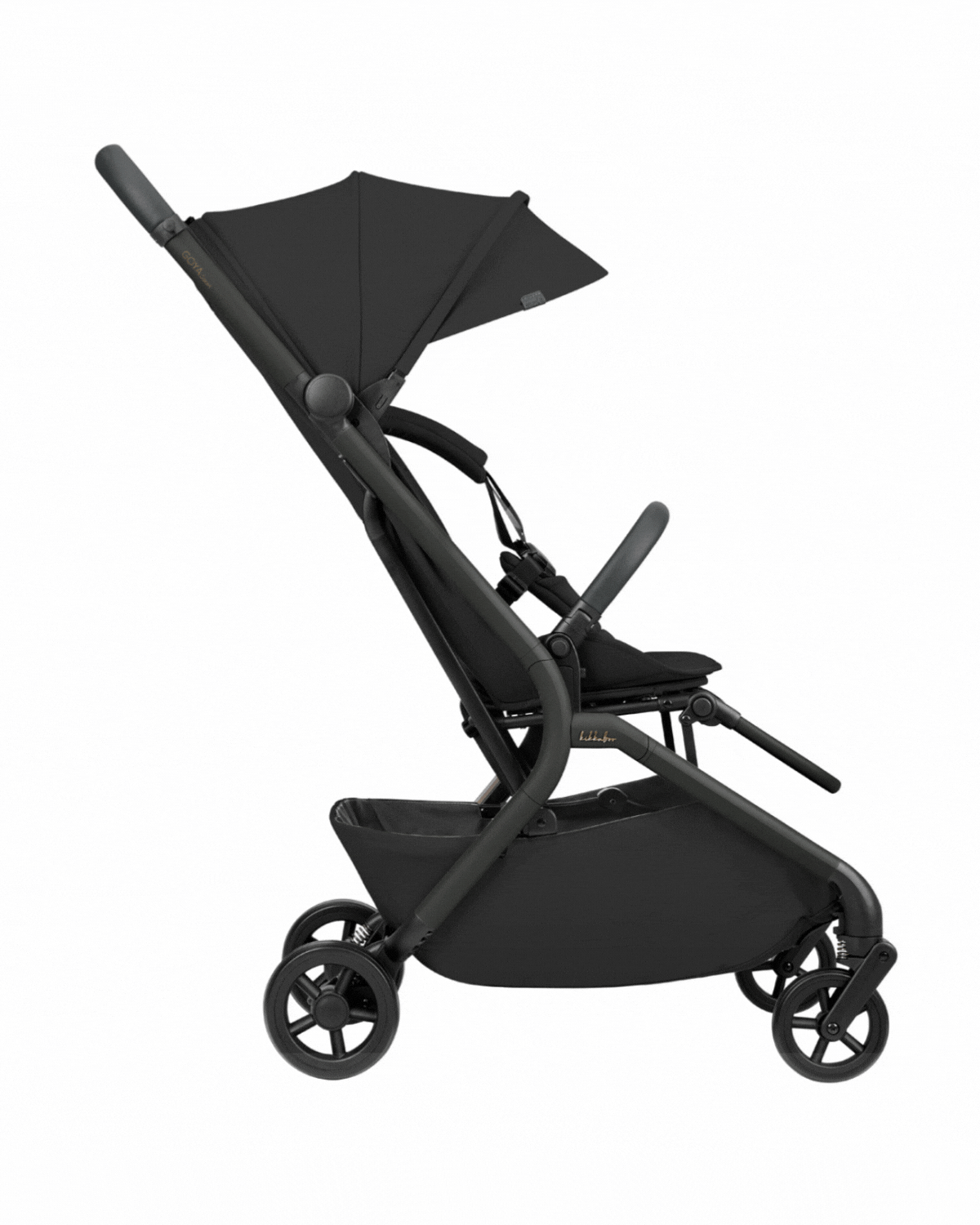 Kikkaboo - 2-in-1 Goya Stroller With Carrycot - Platinum Noir