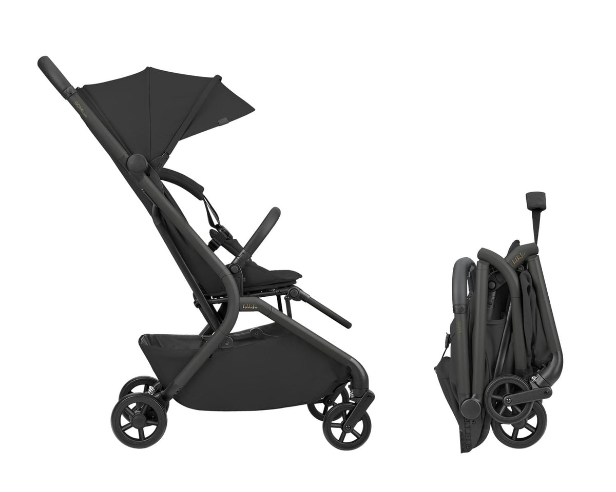 Kikkaboo - 2-in-1 Goya Stroller With Carrycot - Platinum Noir
