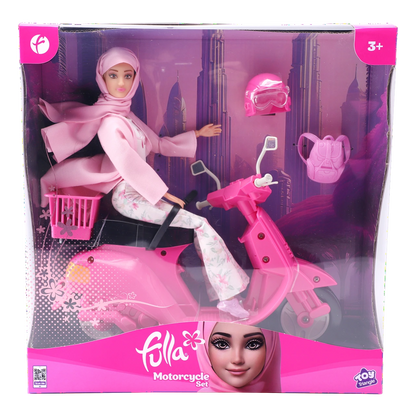 Fulla Doll with Pink Motorbike Set