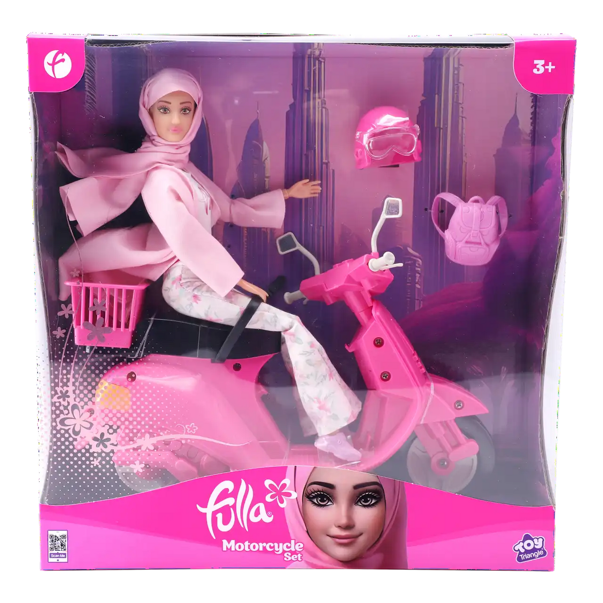 Fulla Doll with Pink Motorbike Set