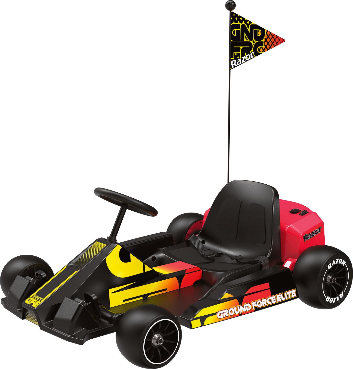 Razor Ground Force Elite (أسود/أحمر، 22.5 كم/س)