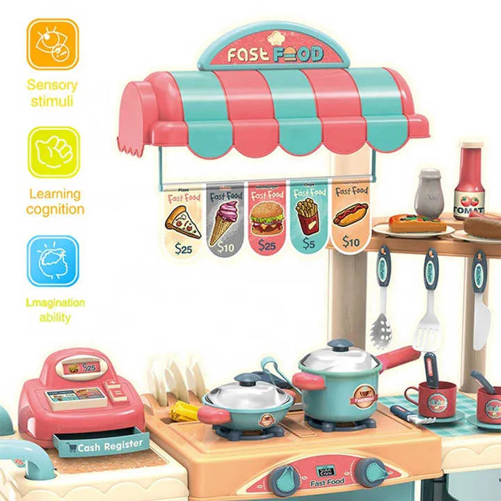 Fast Food Gourmet Food Cart Set (50 Pcs)