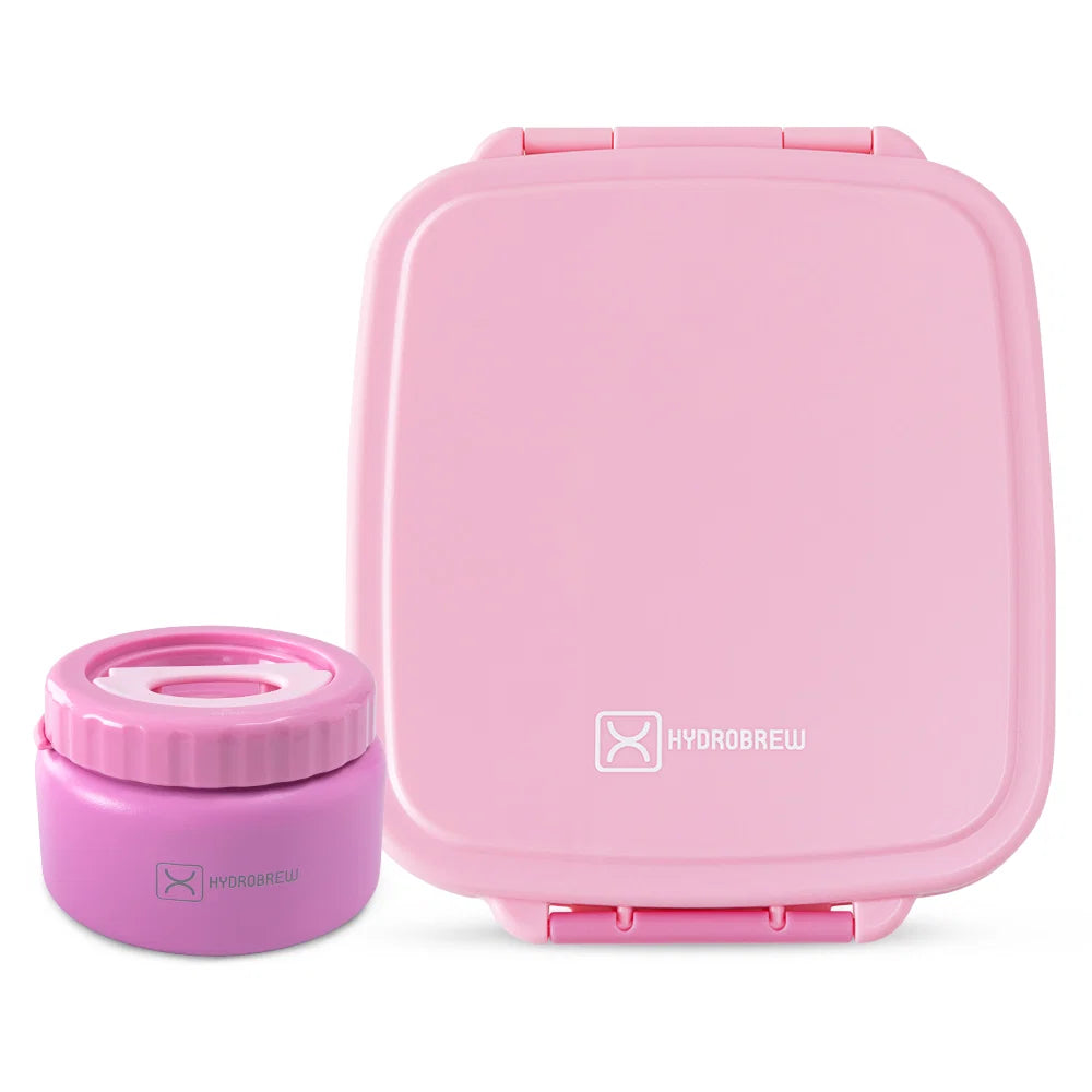 Hydrobrew Mega Flex Bento Lunch Box (1864ml) Leakproof Lunch Container With Integrated (250ml) l Insulated Food Jar