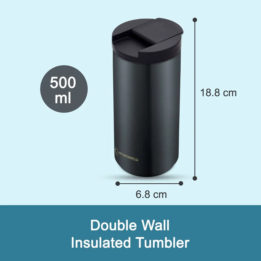 Hydrobrew Double Wall Insulated Tumbler Water Bottle (500ml)