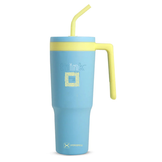 Hydrobrew Fresh Flip Straw Tumbler W/ Ceramic Inside (1200ml, Blue)