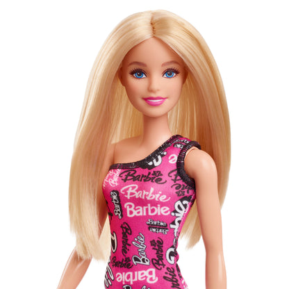 Barbie Doll with Pink Dress & Removable Shoes – Blonde