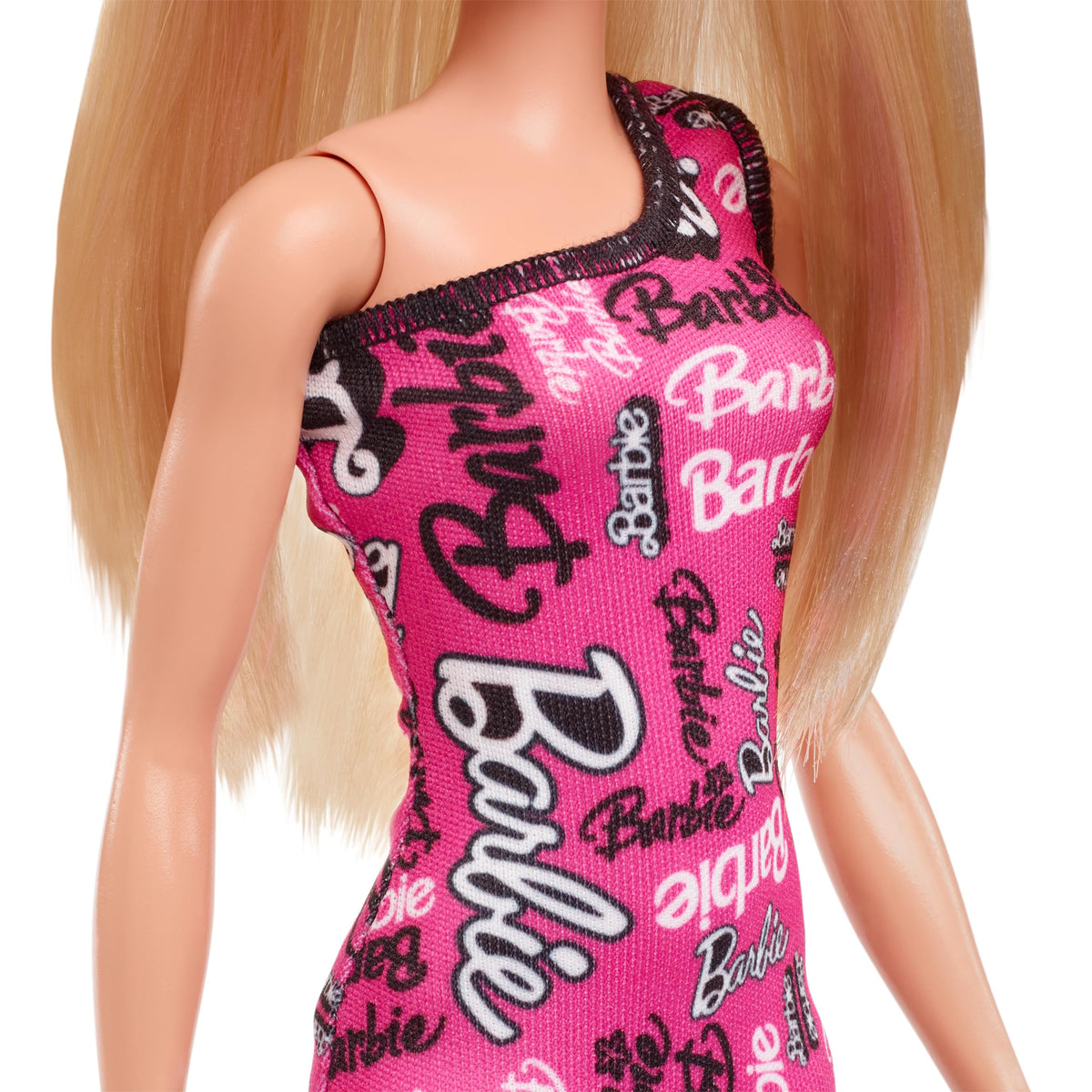 Barbie Doll with Pink Dress & Removable Shoes – Blonde