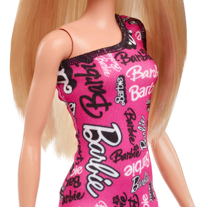 Barbie Doll with Pink Dress & Removable Shoes – Blonde
