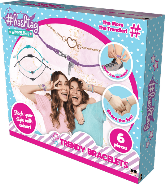 Hashtag - My Bling Trendy Bracelets - 6 Pieces