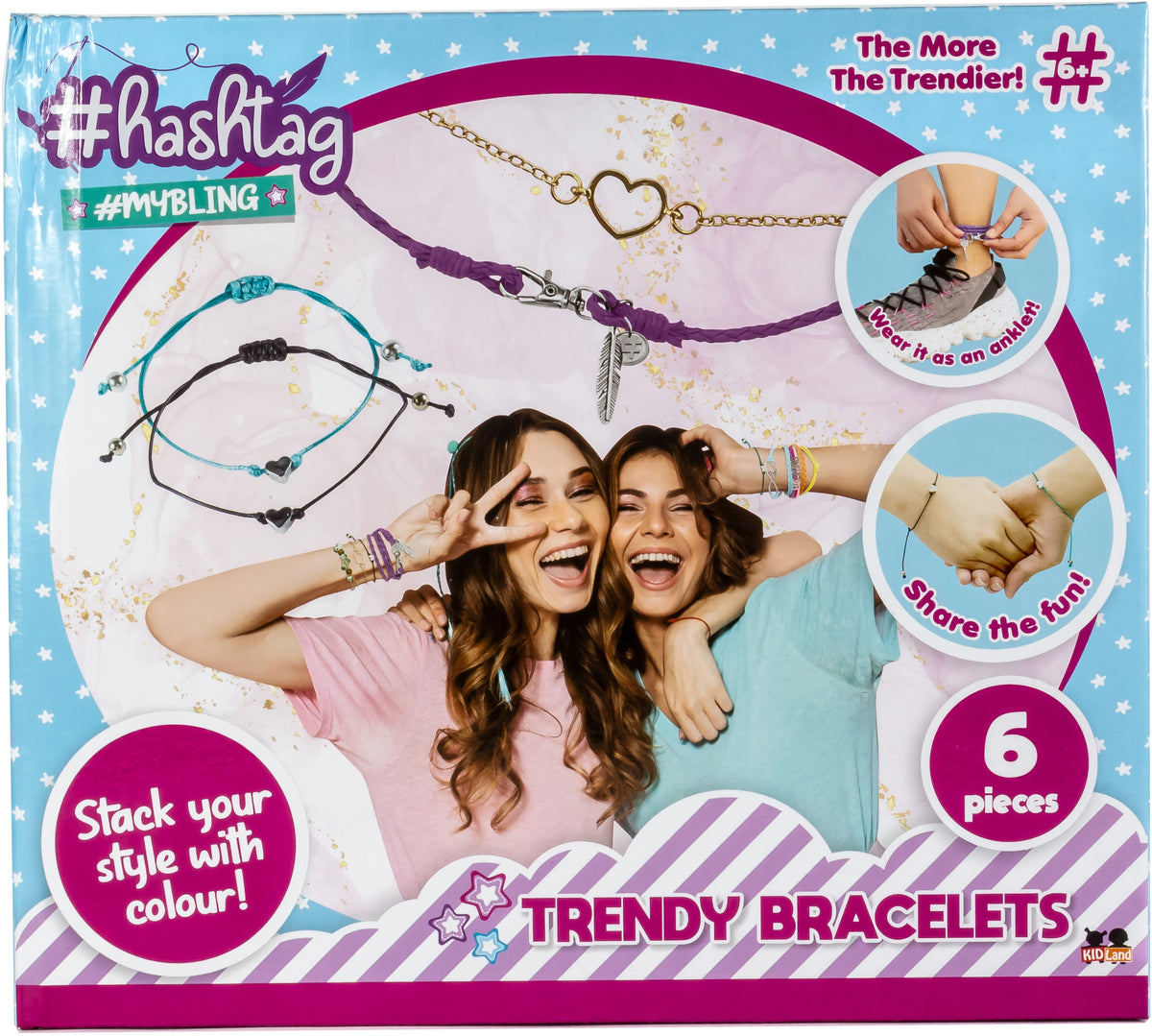 Hashtag - My Bling Trendy Bracelets - 6 Pieces