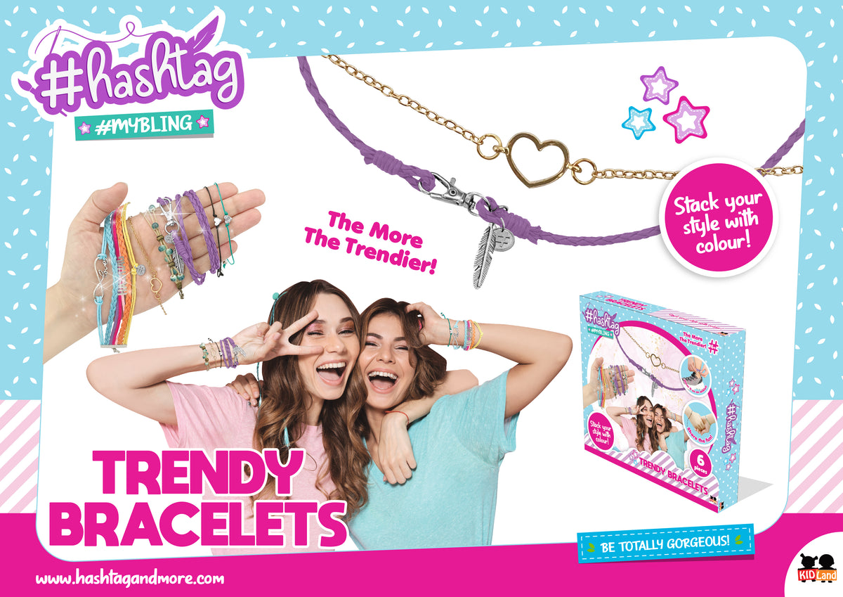 Hashtag - My Bling Trendy Bracelets - 6 Pieces