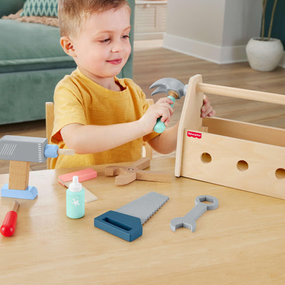 Fisher-Price Wooden Tool Box Set – 16 Pieces