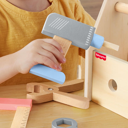 Fisher-Price Wooden Tool Box Set – 16 Pieces