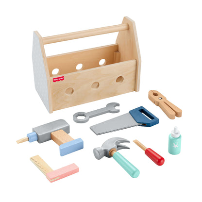 Fisher-Price Wooden Tool Box Set – 16 Pieces