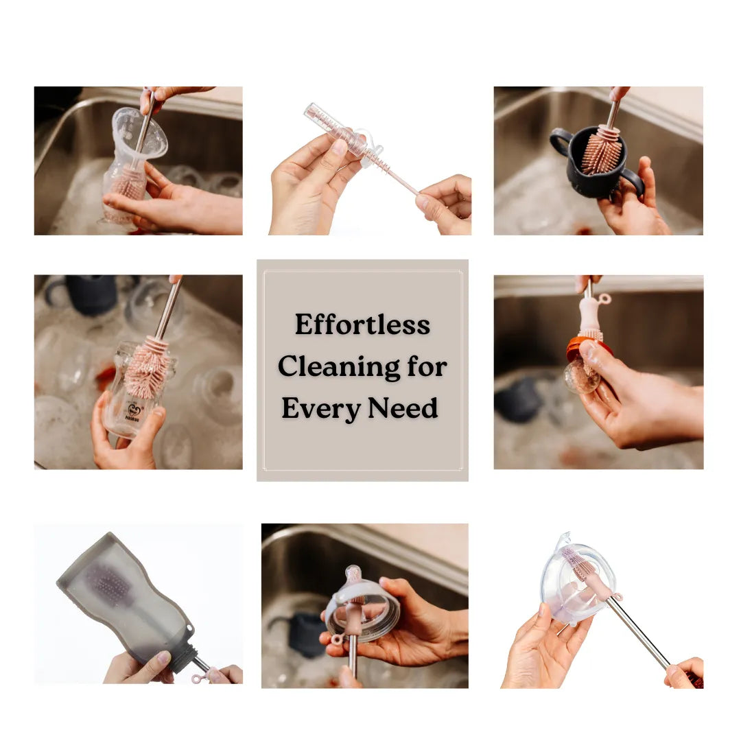 Haakaa Double-Ended Silicone Cleaning Brush Kit