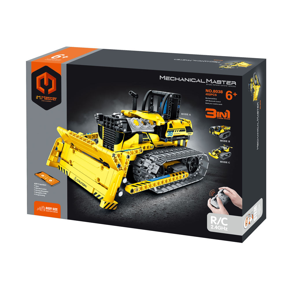 iM.Master STEM Academy Mechanical Master R/C 3-in-1 Crawler & Bulldozer – 452 Pcs