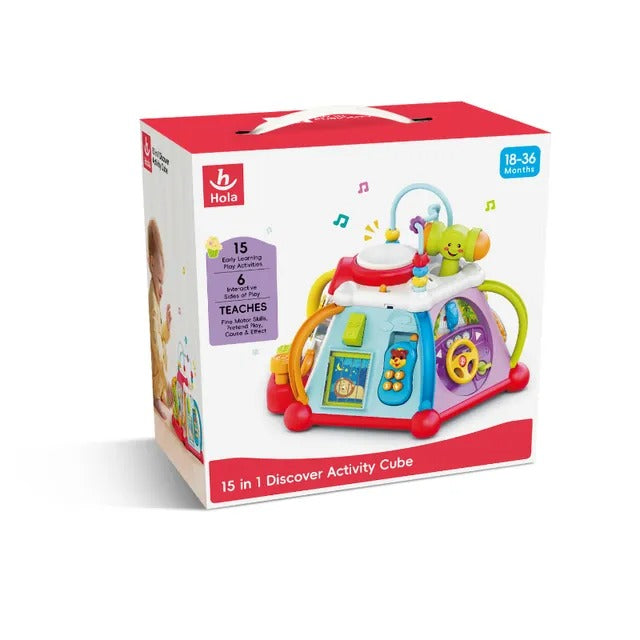 Hola 15-In-1 Discover Activity Cube Interactive Toy