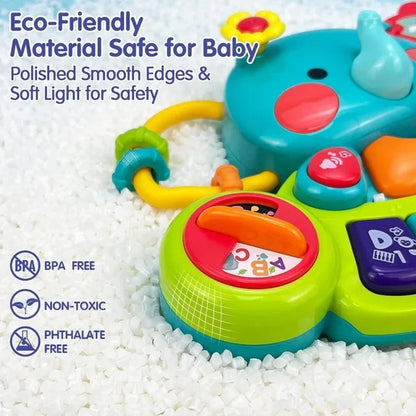 Hola 2-In-1 Musical Elephant Keyboard Interactive Baby Toy