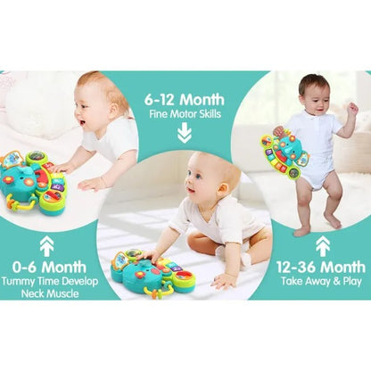 Hola 2-In-1 Musical Elephant Keyboard Interactive Baby Toy