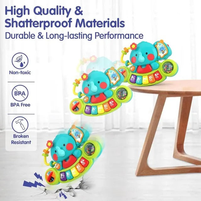 Hola 2-In-1 Musical Elephant Keyboard Interactive Baby Toy