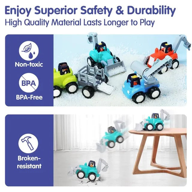 Hola 4WD Construction Truck Toy Set 4 Pieces