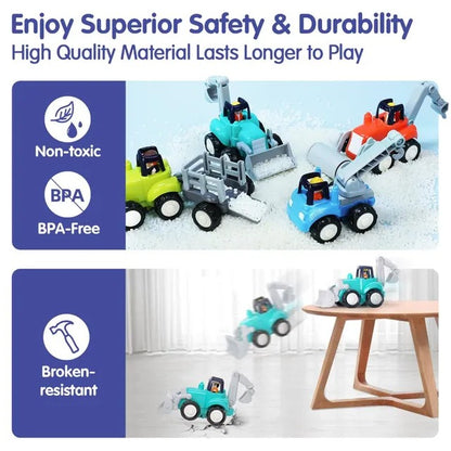 Hola 4WD Construction Truck Toy Set 4 Pieces