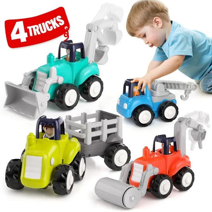 Hola 4WD Construction Truck Toy Set 4 Pieces