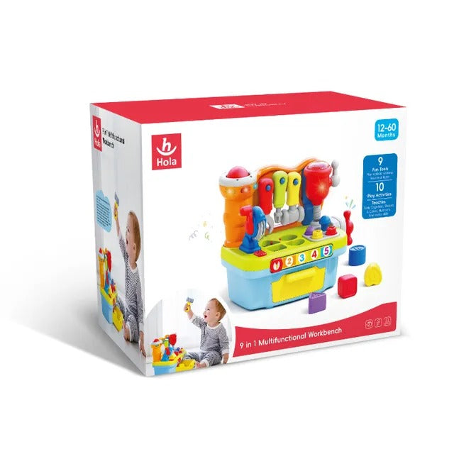 Hola 9-In-1 Multifunctional Workbench Early Learning Toy