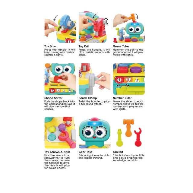 Hola 9-In-1 Robot Workbench Early Learning Toy