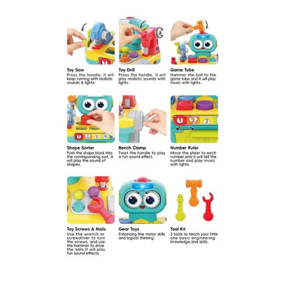 Hola 9-In-1 Robot Workbench Early Learning Toy
