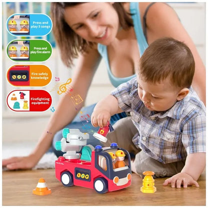 Hola Early Learning Fire Engine Toy with Lights and Sounds