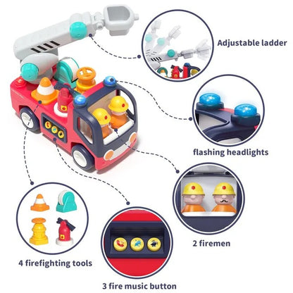 Hola Early Learning Fire Engine Toy with Lights and Sounds