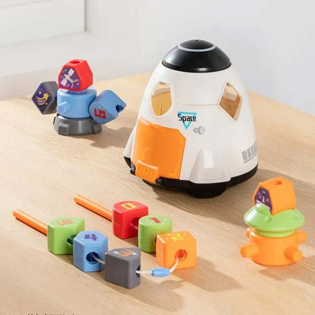Hola Magic Toy Spaceship Shape Sorter & Building Set