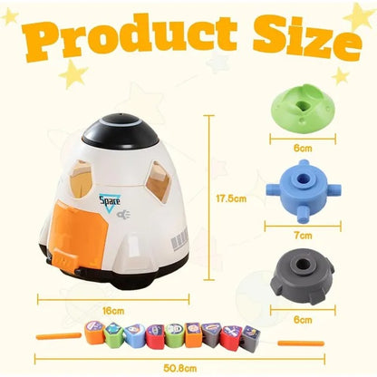 Hola Magic Toy Spaceship Shape Sorter & Building Set