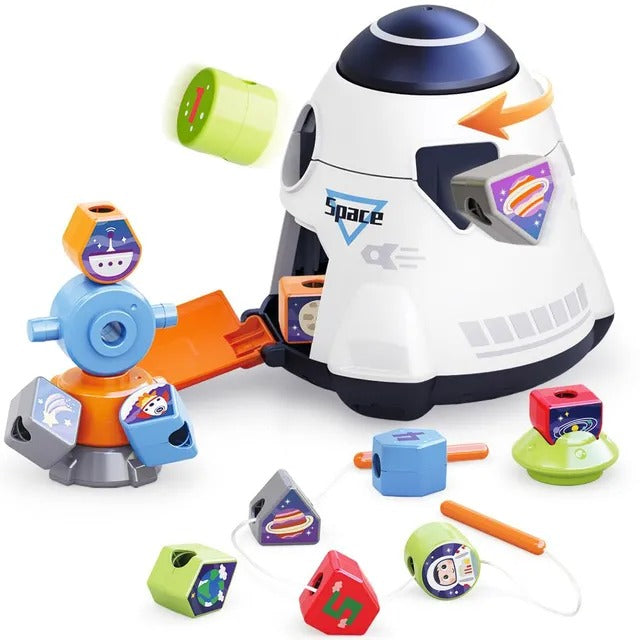 Hola Magic Toy Spaceship Shape Sorter & Building Set