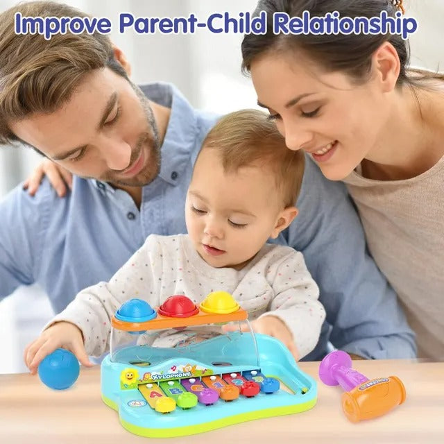 Hola Pop N Play Music Center 3-In-1 Montessori Toy