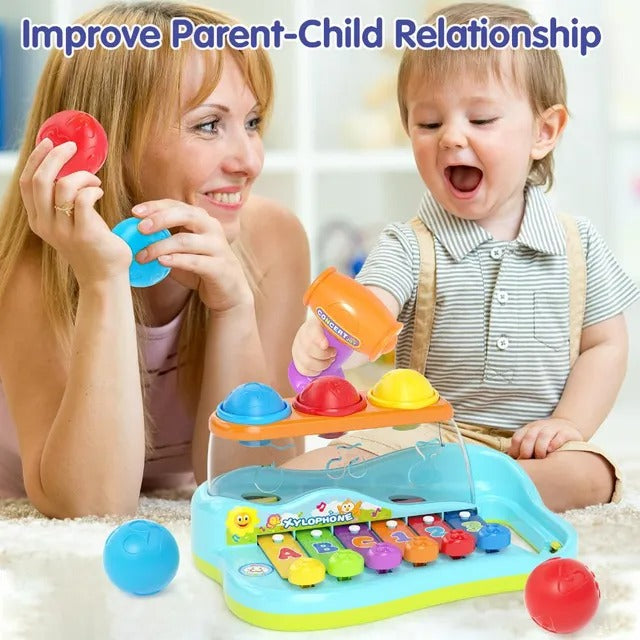 Hola Pop N Play Music Center 3-In-1 Montessori Toy