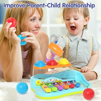Hola Pop N Play Music Center 3-In-1 Montessori Toy