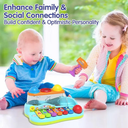 Hola Pop N Play Music Center 3-In-1 Montessori Toy