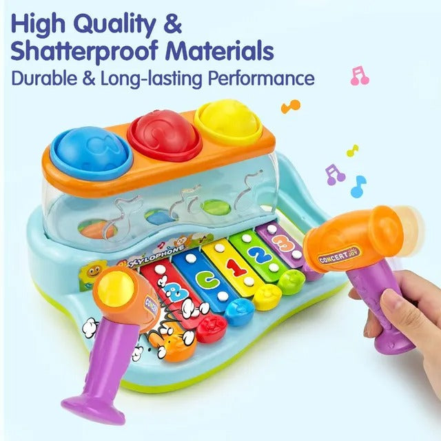 Hola Pop N Play Music Center 3-In-1 Montessori Toy
