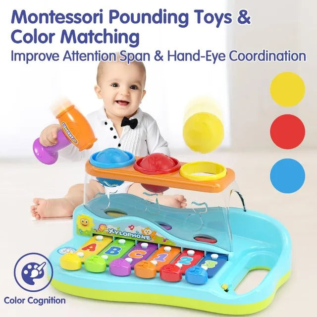 Hola Pop N Play Music Center 3-In-1 Montessori Toy