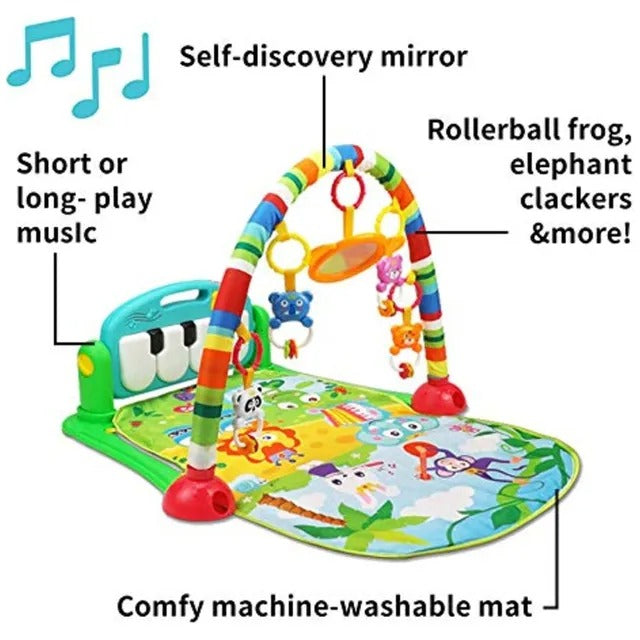 Huanger Baby Piano Fitness Rack With Playing Toys.